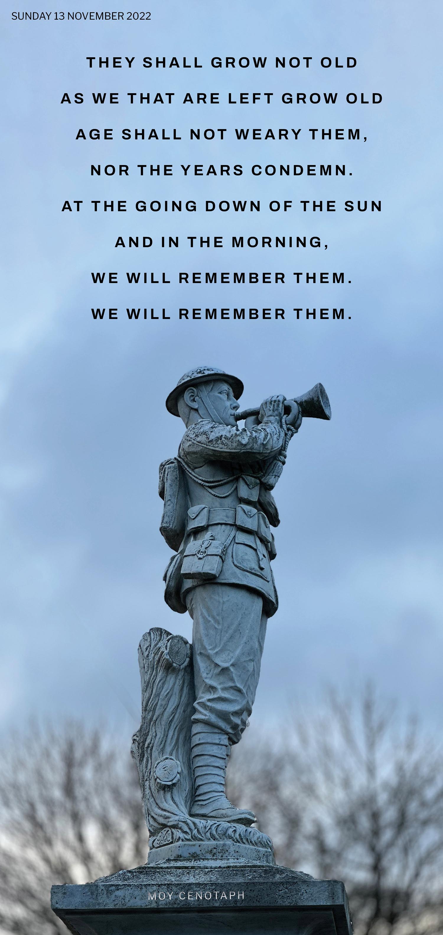 Remembrance Sunday in Moy a solemn occasion to remember those who served and those who died in two world wars.