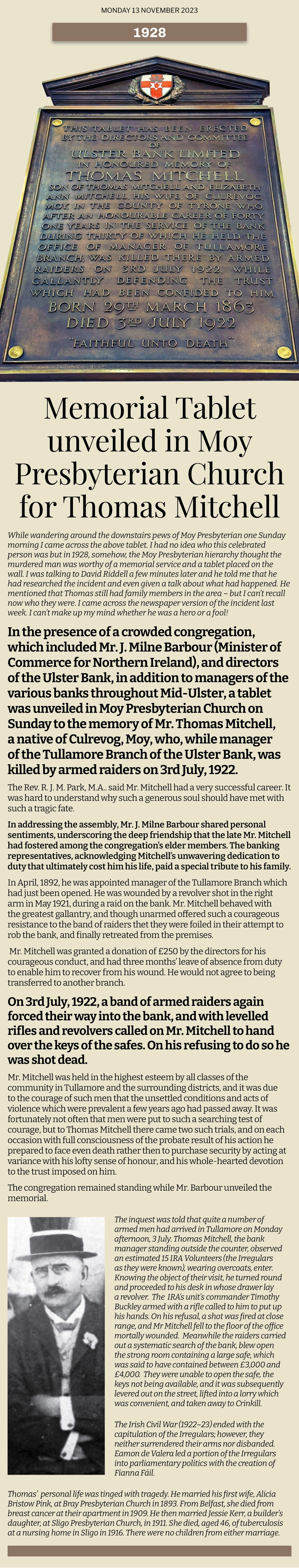 Thomas Mitchell – Moy, Charlemont and District